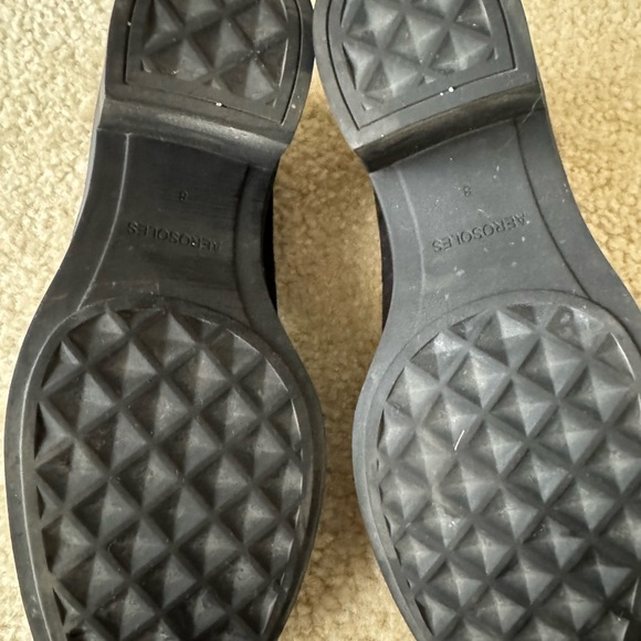 AEROSOLES Black Suede Loafers with Tassel Detail size 8 - Picture 8 of 14